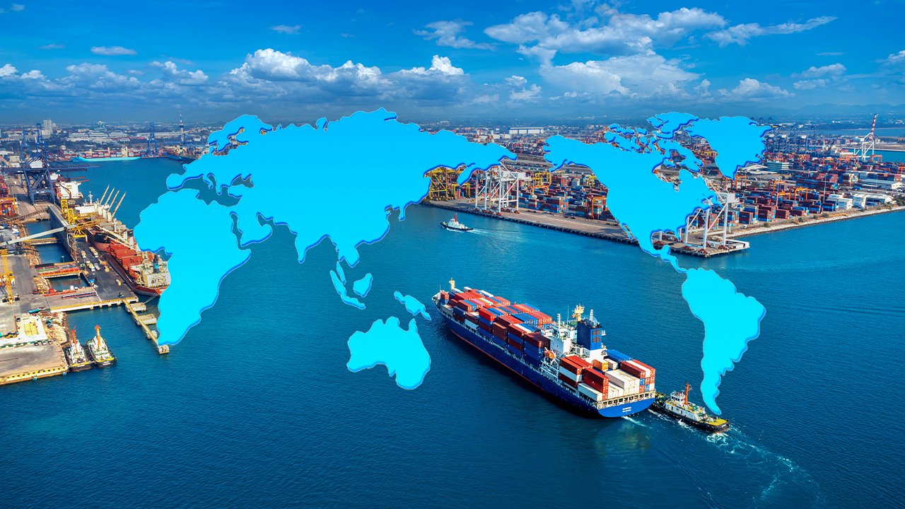 World Map showing global cooperation network